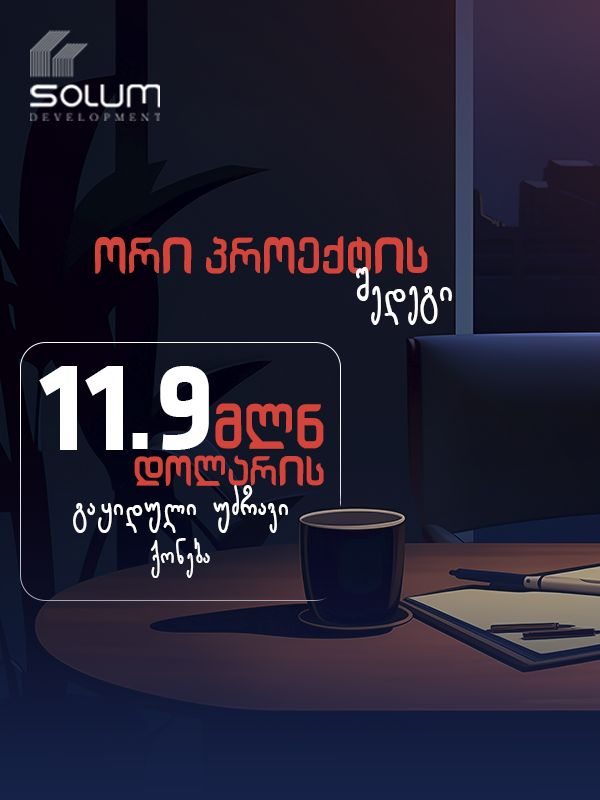 სოლუმ დეველოპმენტი 2025 - ახალი სტანდარტები უძრავ ქონებაში